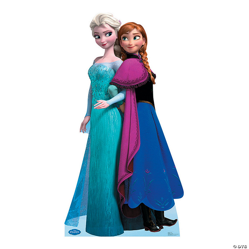 A fondo alcohol Fructífero Disney Frozen Elsa & Anna Life-Size Cardboard Stand-Up | Oriental Trading