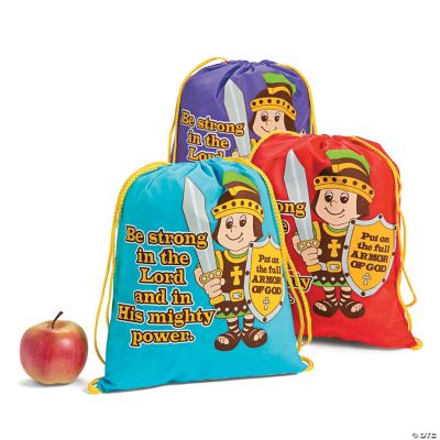 Medium Armor of God Drawstring Bags 12 Pc. Oriental Trading