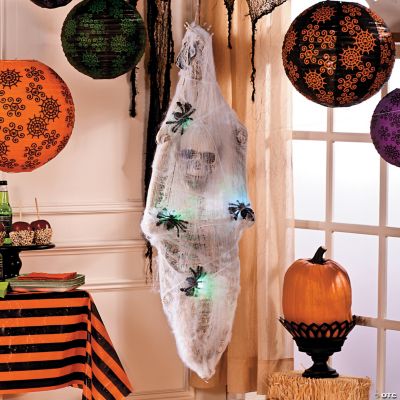 Hanging Half Skeleton with Spiders - Discontinued