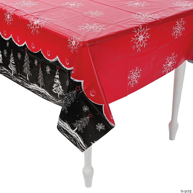 Chalkboard Christmas Plastic Tablecloth Discontinued