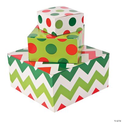 Christmas Holiday Themed Gift Bag and Tissue Paper Set, 10 Pack, Red