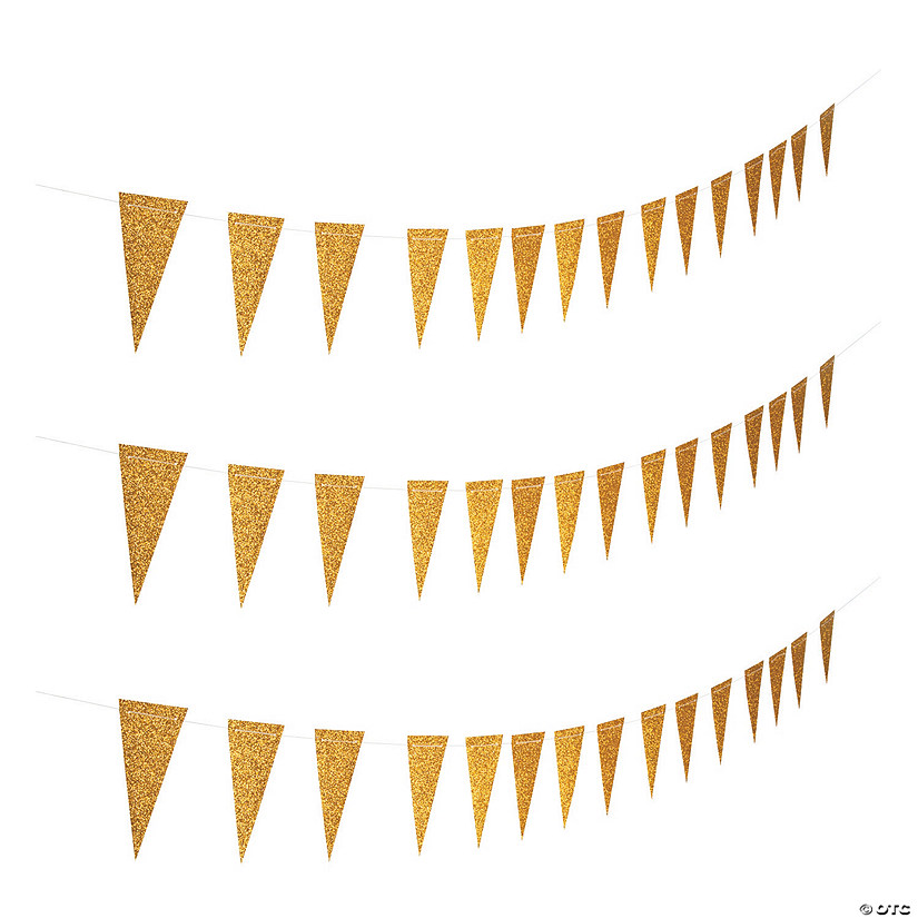 3 Sets Back to School Gold Glitter Banner Garland Banner Fall Banner with Gold Glitter Circle Dots Garland for First Day of School Classroom Decor Home Schoolyard Party Supplies 
