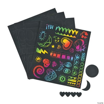 Self-Adhesive Magic Color Scratch Stickers - Discontinued