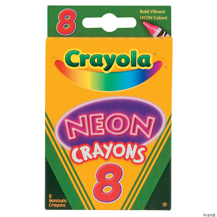 8 CT NEON CRAYONS CRAYOLA 523418-24 24 PK 