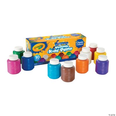 Crayola Washable Kids Paint Set, School Supplies, 10 Count
