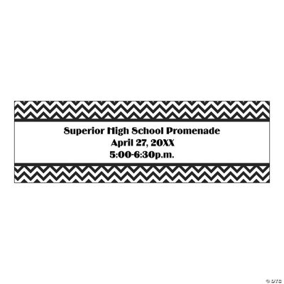 Chevron Border Prom Custom Banner Oriental Trading