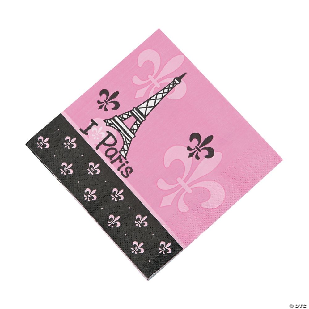 16 Pc Perfectly Paris Eifel Tower Luncheon Napkins