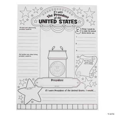 Color Your Own If I Were President Poster - Discontinued