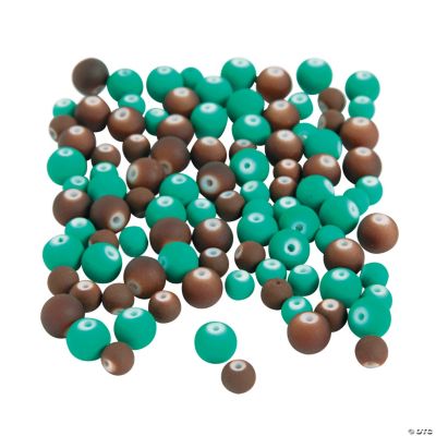 Teal & Brown RubberCoated Beads 6mm8mm Discontinued