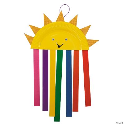 Paper Plate Sun & Rainbow Craft Kit Makes 12 Oriental Trading