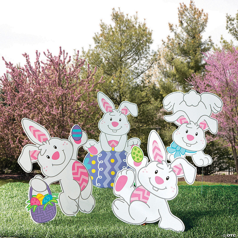 Easter Bunny Yard Party Sign,Bunny Lawn Decoration 