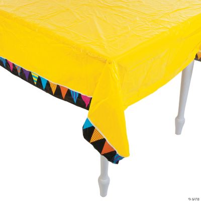 Yellow Chalkboard Birthday Plastic Tablecloth Discontinued