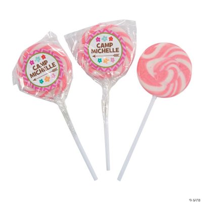 Personalized Camp Glam Swirl Lollipops