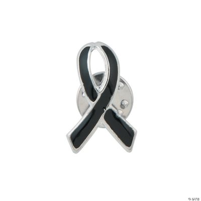 Black Awareness Ribbon Pins - Discontinued