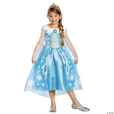 Girl S Deluxe Disney S Frozen Elsa Costume Oriental Trading