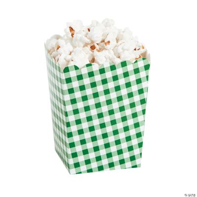 Green Gingham Popcorn Boxes Discontinued