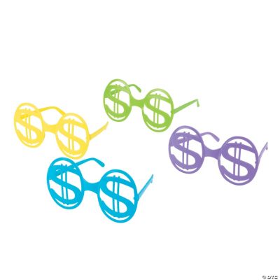 Bright Dollar Sign Glasses - Discontinued