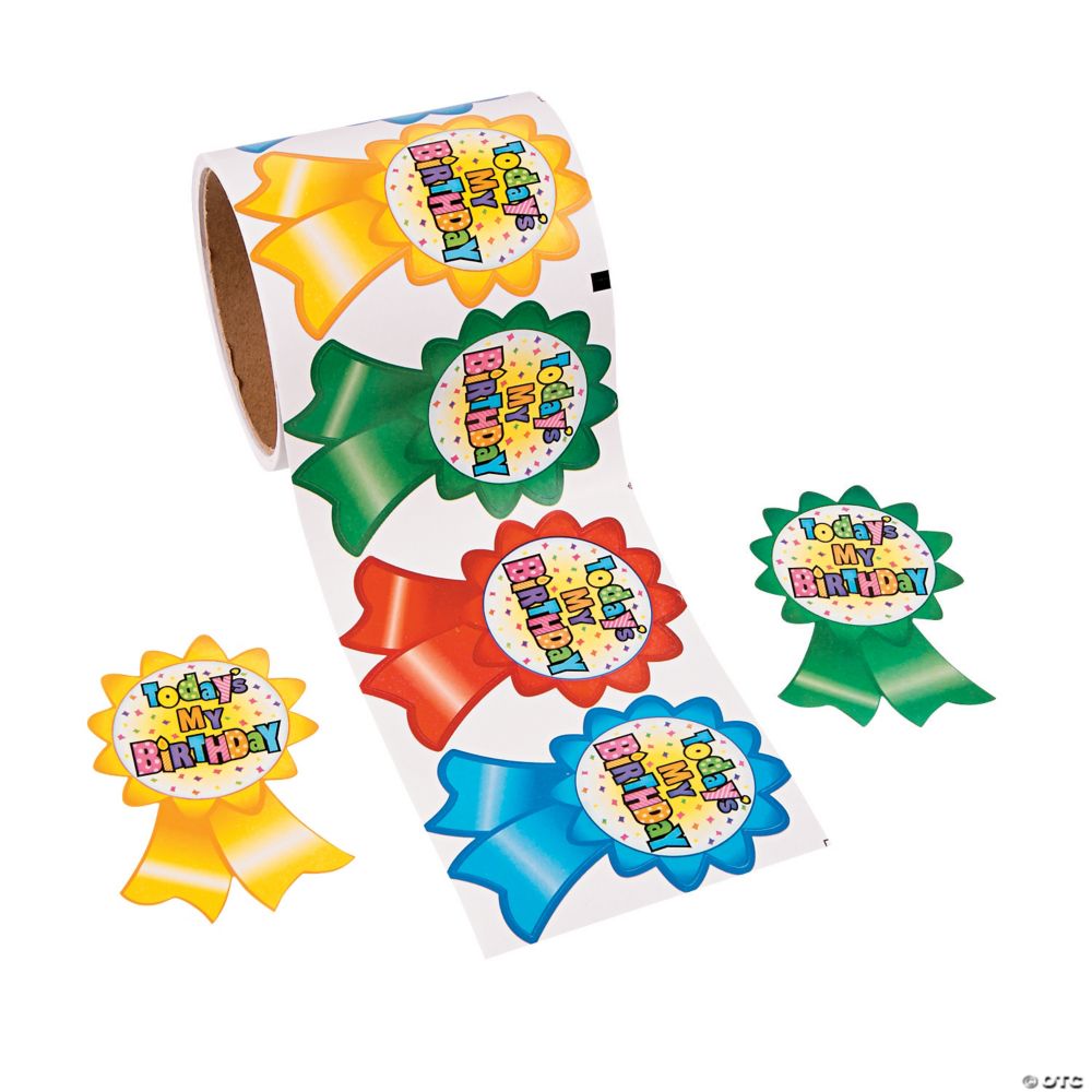 Today's My Birthday Sticker Roll - 100 Stickers