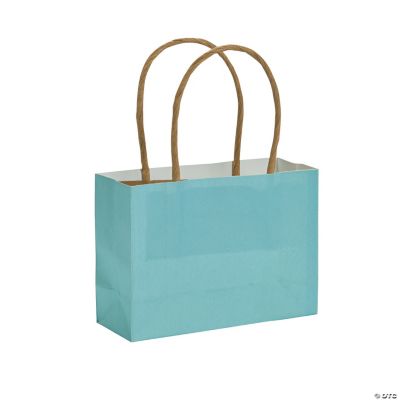 Mini Light Blue Kraft Paper Gift Bags Oriental Trading
