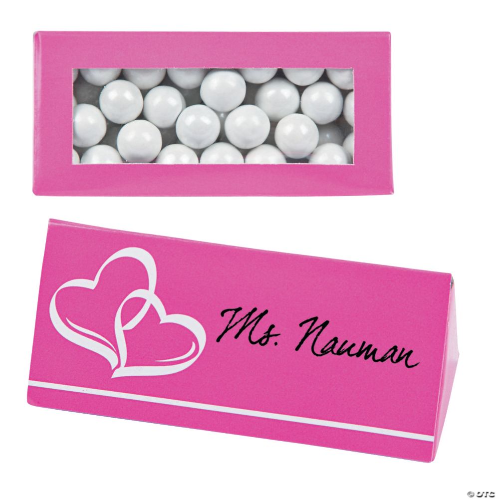50 Pc 3 Hot Pink Wedding Place Card Favor Boxes Less Than Perfect