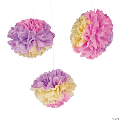 Easter Tissue Paper PomPom Decorations with Grommet Discontinued