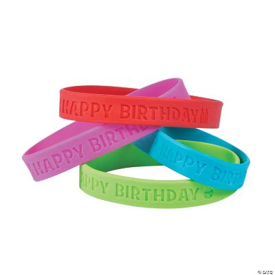 Happy Birthday Rubber Bracelets Oriental Trading