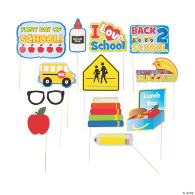 Back-to-School Photo Stick Props - 12 Pc.