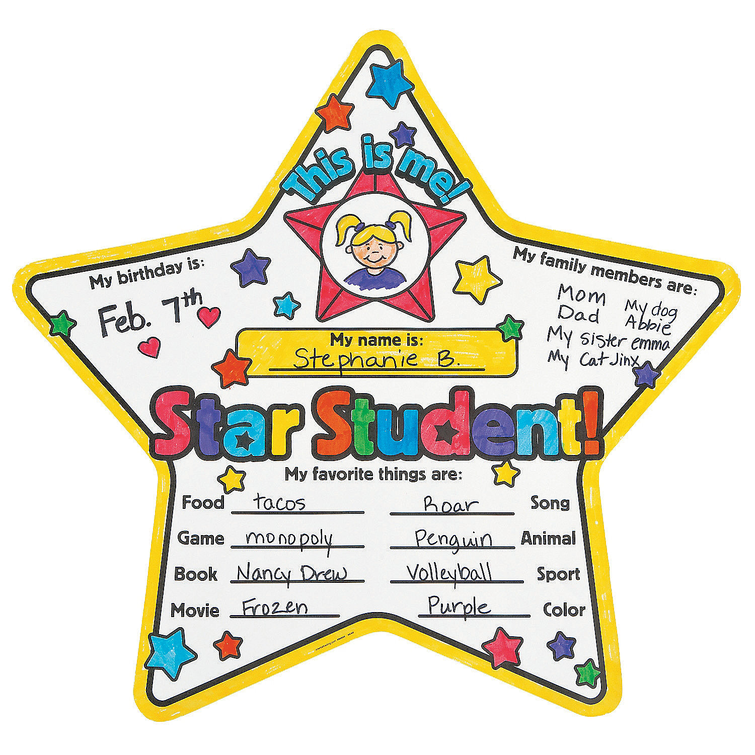 Color Your Own Star Student Posters Craft Kits 30 Pieces