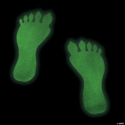 Glow-in-the-Dark Monster Footprint Floor Decals - Discontinued