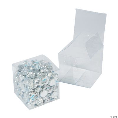 96 PC 3 Bulk Love Clear Favor Boxes with Ribbon