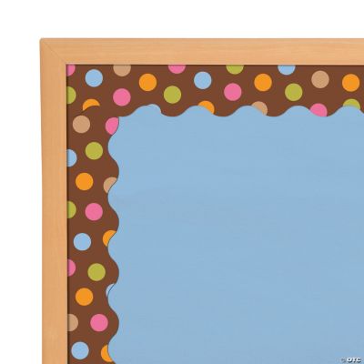 Colorful Dots on Brown Bulletin Board Borders Discontinued