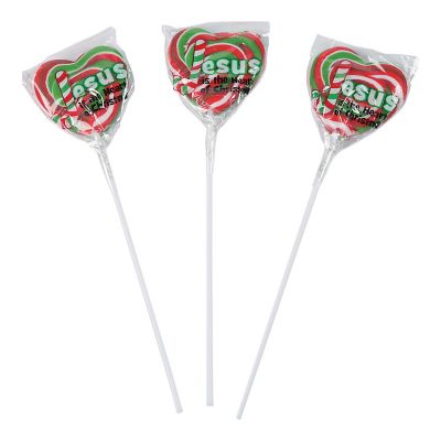 12 Religious Christmas Swirl Lollipops