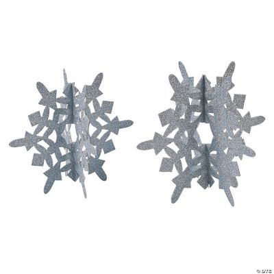 Silver Glitter Snowflake Centerpiece | Oriental Trading