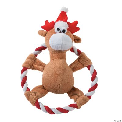 stuffed reindeer dog toy