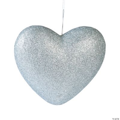 3d Silver Hanging Hearts Oriental Trading