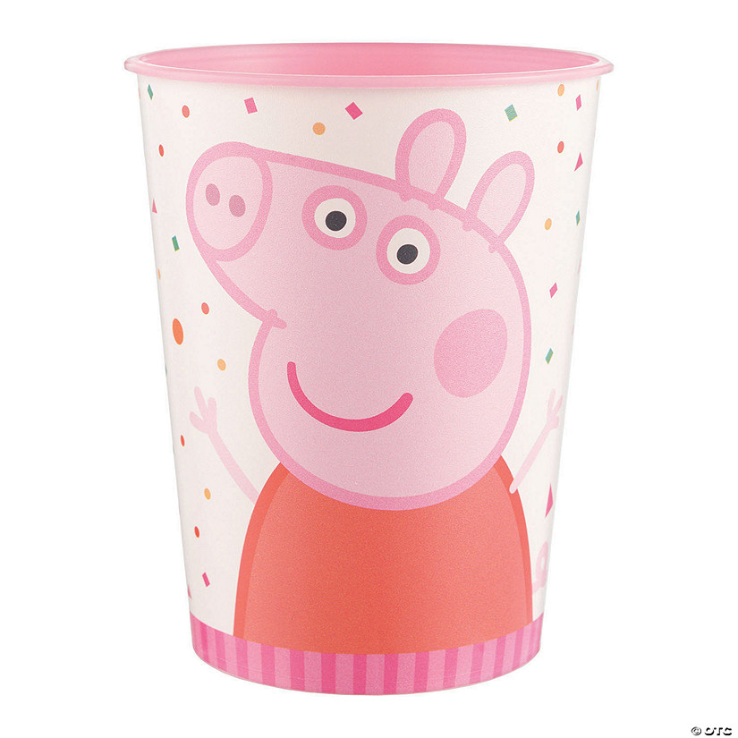 2 x Children's Peppa Pig Plastic Cup Kids School Lunch Water Drinks Tumbler Cup 