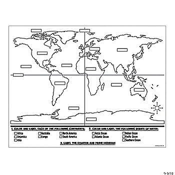Color Your Own World Map Posters