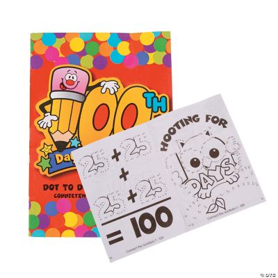 100th Day Of School Dot To Dot Activity Books Oriental Trading