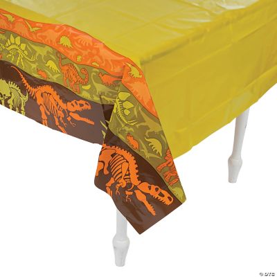 Dinosaur Plastic Tablecloth - 84x54 Inch Multi-Color Party Table Cover