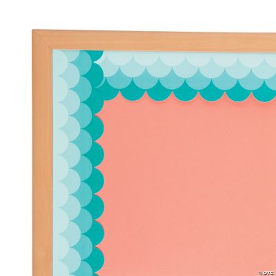 Fish Scale Turquoise Scalloped Bulletin Board Borders - Discontinued