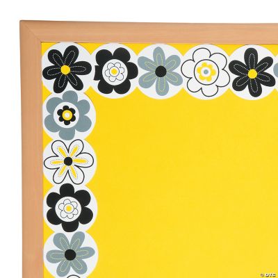 black-white-flowers-bulletin-board-border-discontinued