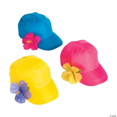 baseball cap with flower