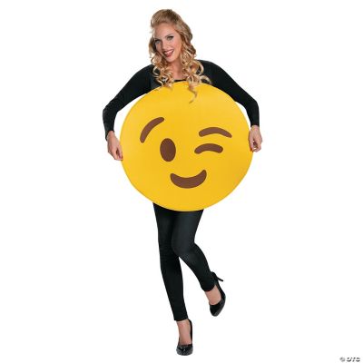 Adult Emoji Wink Costume Standard Oriental Trading