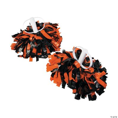 Orange & Black Spirit Cheer PomPoms Oriental Trading