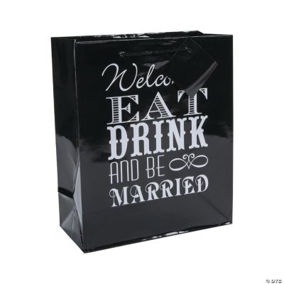 Medium Eat Drink Be Married Welcome Gift Bags With Tags