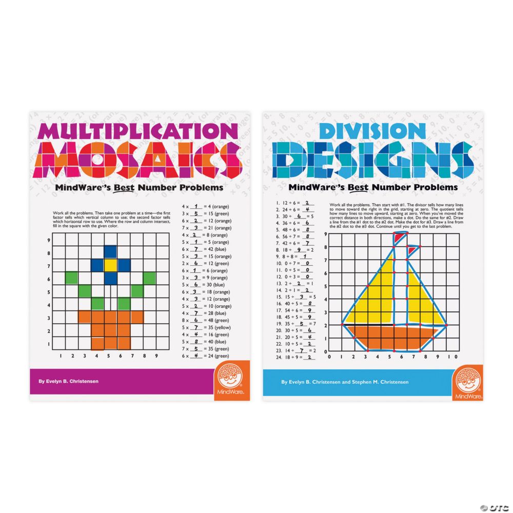 Math Mosaics: Set Of 3 ( Multi And Div) Puzzle From MindWare