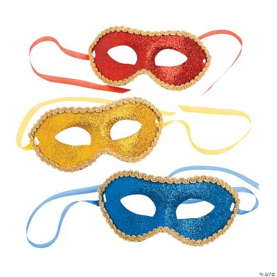 Eyemask Plastic Black Gold Glitter
