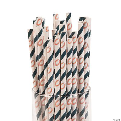 Nfl Chicago Bears Paper Straws - 72 Pc.