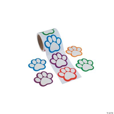 Paw Print Cutouts - 48 Pieces - Educational and Learning Activities for Kids