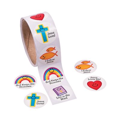 Religious Smiley Face Sticker Roll